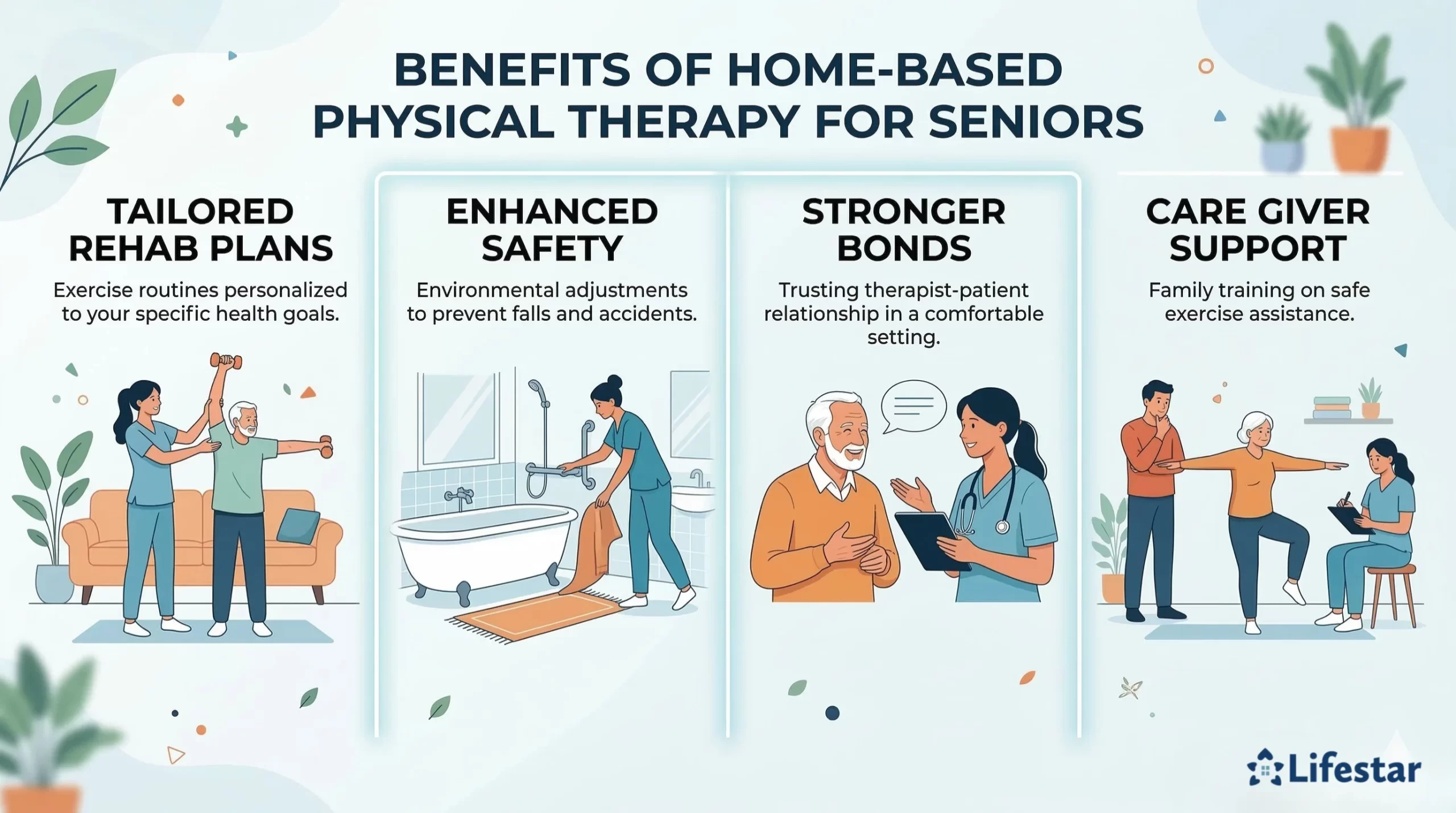 Home-Based Physical Therapy Supporting Senior Independence & Safety
